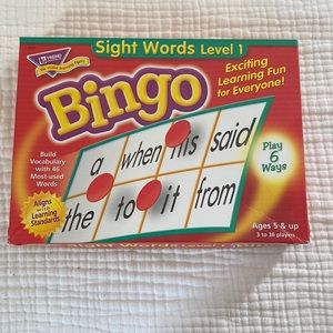 Sight Word Bingo Game – level one